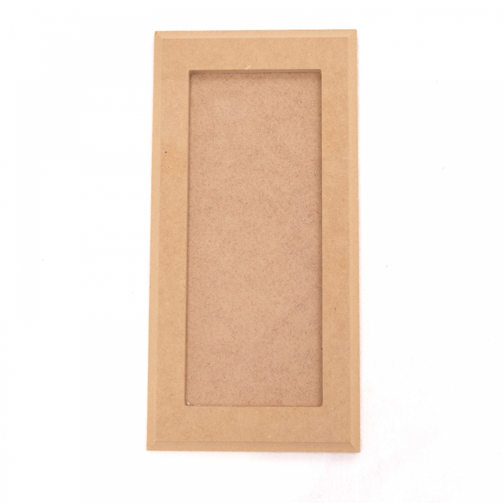 Quadro Moldura c/ Borda Retangular 10x25cm Decoração MDF cru