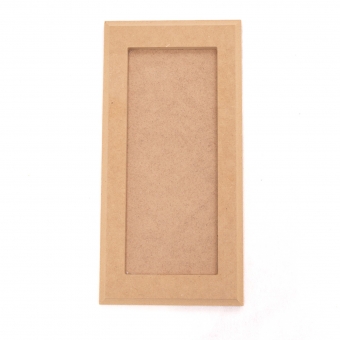 Quadro Moldura c/ Borda Retangular 10x25cm Decoração MDF cru