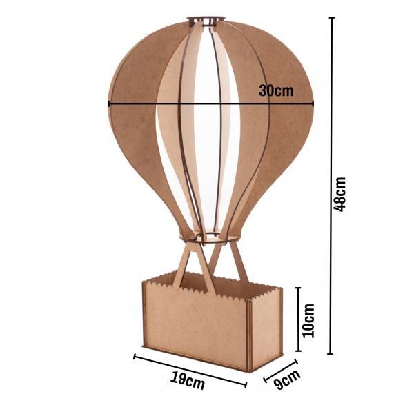 Balão Decorativo 48cm Festa Brinquedo Quarto de Bebê MDF cru