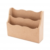 Porta Cartas Correspondência Duplo Mesa Parede MDF cru