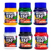 Kit Tinta Vitro 150º 37ml Acrilex Vidro Porcelana