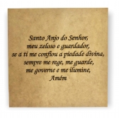 Caixa p/ Bebê Oração do Santo do Santo Anjo MDF Cru Batizado