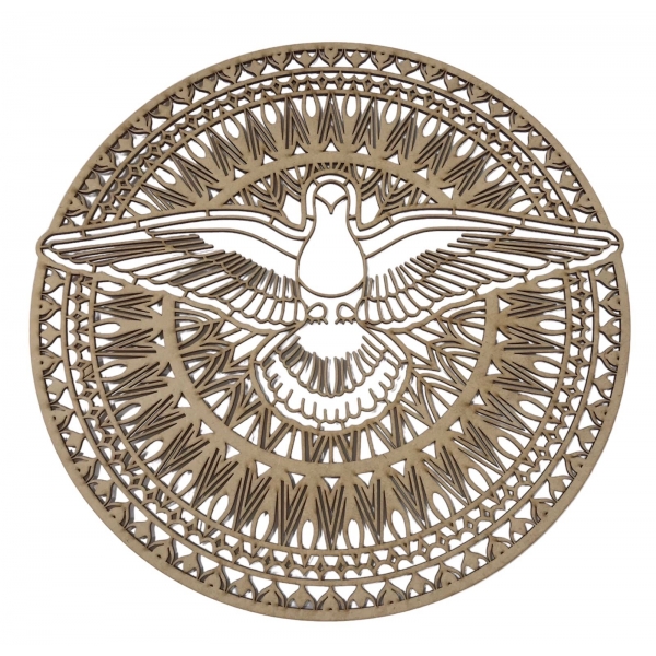 Mandalas Decorativas p/ Apliques ou Parede MDF Cru - Espírito Santo 15cm