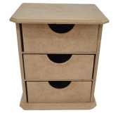 Cômoda 3 Gavetas Organizador Porta Joias Lacinhos MDF cru