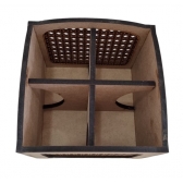 Porta Talher Palha Indiana 4 divisórias Cozinha MDF cru