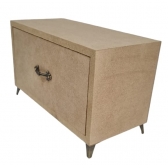 Cômoda Retangular 1 Gaveta Pés e Puxador de Metal MDF cru