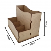 Porta Guardanapo Sachê Açucar Adoçante Sal MDF cru