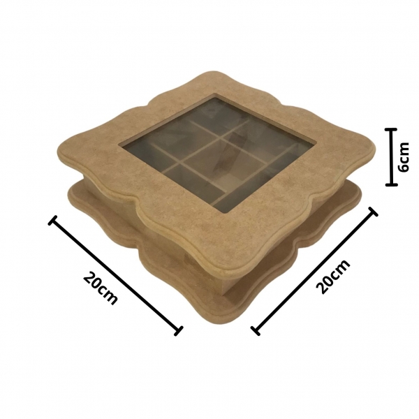 Caixa Porta Jóias Biju Divisórias,Porta Anel, Vidro MDF cru