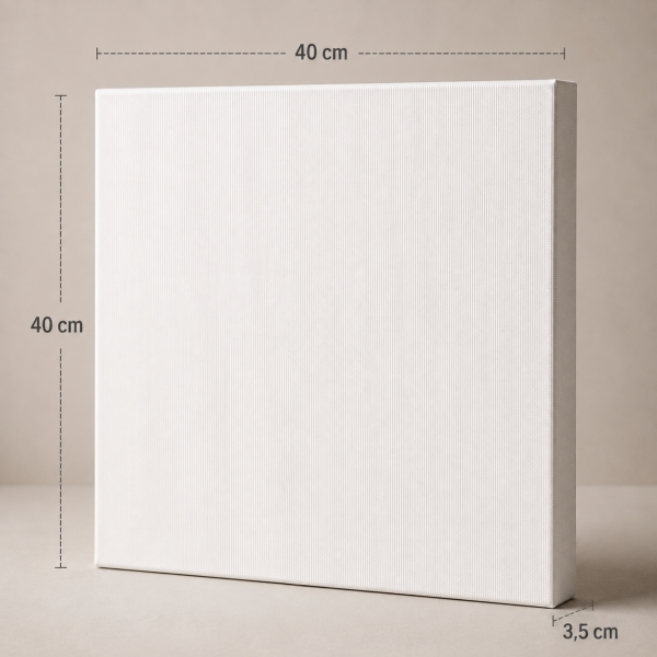 Painel para Pintura 40x40cm Branca – Para Tinta Acrílica, Óleo, PVA