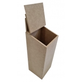 Puxa Saco Coração Tampa Basculante Furo em Baixo MDF Cru