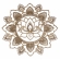 Mandalas Decorativas p/ Apliques ou Parede MDF Cru - Flor de Lotus com Folha 15cm