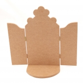 Oratório Aberto c Base p Imagem Santo de até 30cm MDF cru
