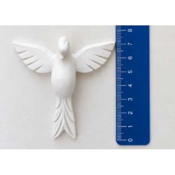 Aplique Espírito Santo em Resina - 8x8,5cm - 10 unidades