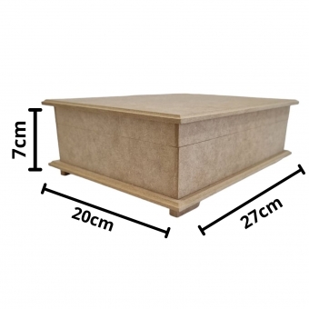 Caixa Porta Jóias Biju Divisórias Bandeja Porta Anel MDF cru