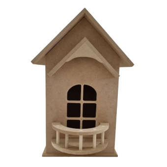 Puxa Saco Casinha c/ Sacada Furo em Baixo MDF Cru Artesanato