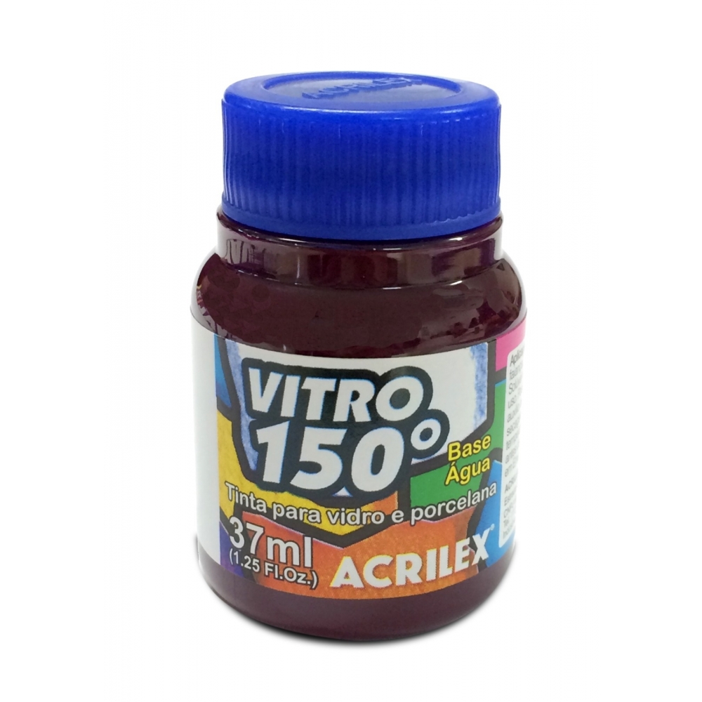 Tinta Vitro 150 - 37ml Acrilex Vidro Porcelana Cerâmica - Escolha a Cor - Magenta