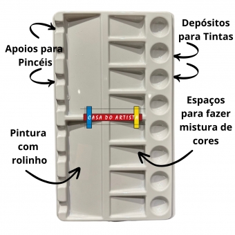 Bandeja Godê Piano Ref. 592 Condor c18 cavidades Pintura Artes
