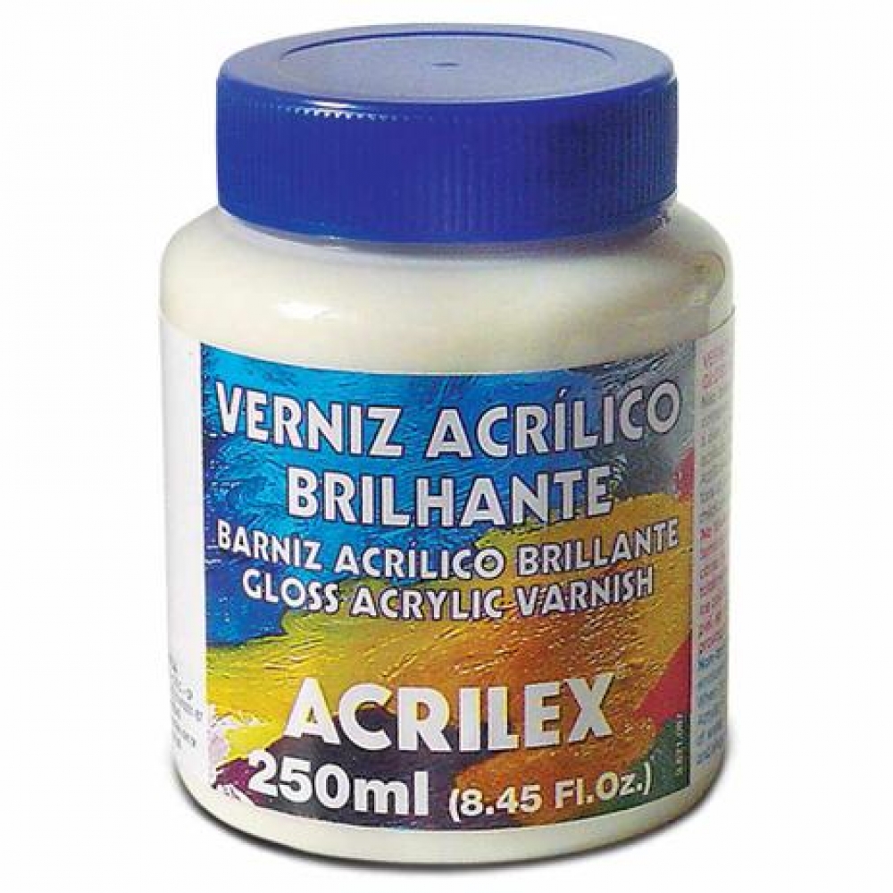 Verniz Acrílico Brilhante Incolor 250ml Acrilex p Madeira