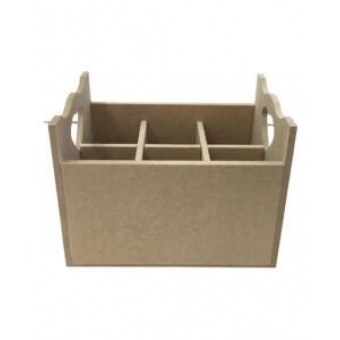 Porta Talher  Alça Coração MDF Cru com 6 Divisões