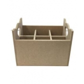 Porta Talher  Alça Coração MDF Cru com 6 Divisões