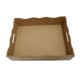 Bandeja Retangular 36cm MDF Cru
