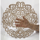 Mandalas Decorativas para Parede 38cm em MDF Cru - Árvore da Vida Delicada