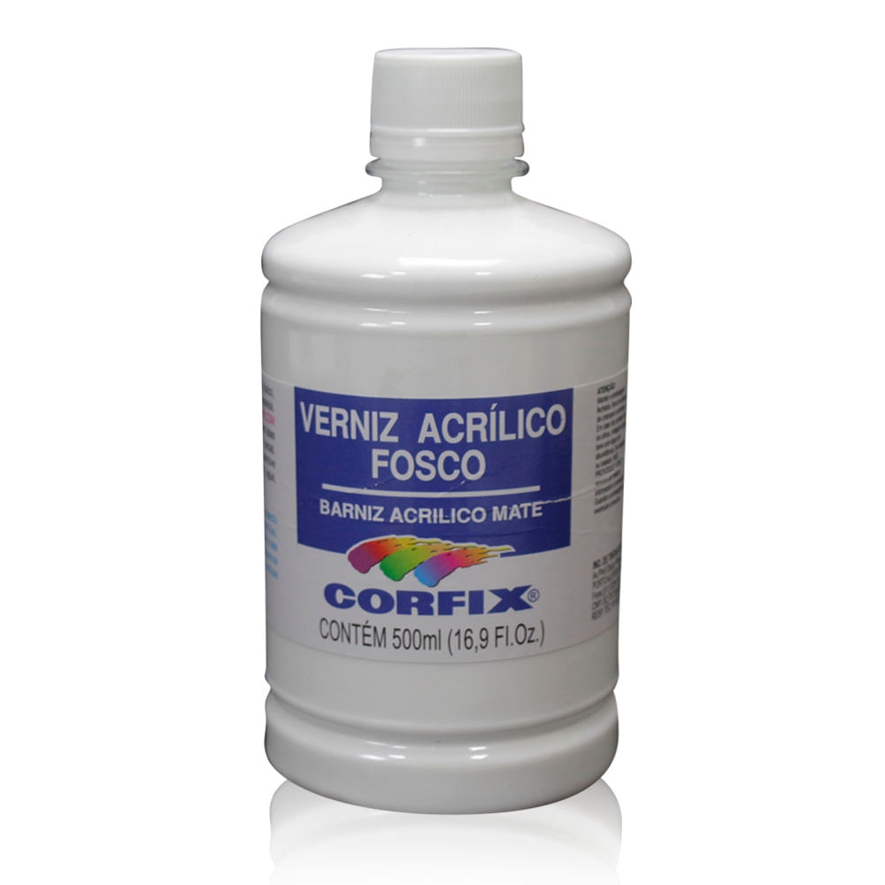 Verniz Acrílico Fosco Incolor 500ml Corfix p/ Madeira Artes