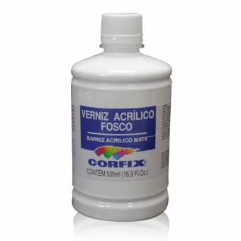 Verniz Acrílico Fosco Incolor 500ml Corfix p/ Madeira Artes