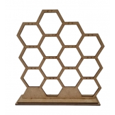 Porta Brincos Expositor Colmeia Joia Feira Bazar MDF cru