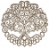 Mandalas Decorativas p/ Apliques ou Parede MDF Cru - Árvore da Vida Delicada 15cm