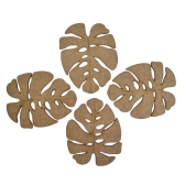 Porta Copos Folha Costela de Adão c/4 MDF cru