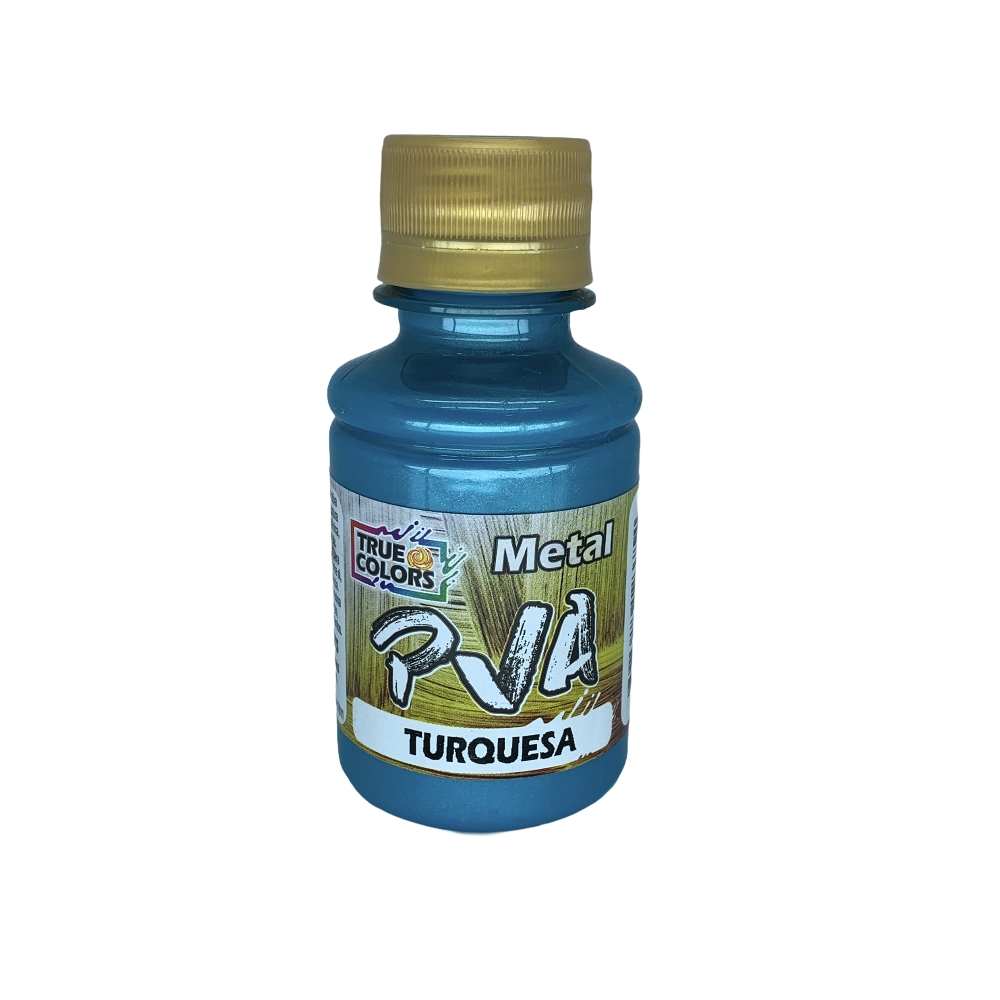 Tinta PVA Metálica 100ml True Colors - Escolha as cores - Turquesa 7971100