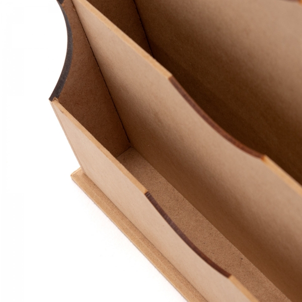 Porta Cartas Correspondência Triplo Recorte Coração MDF cru