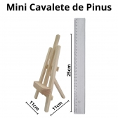 10 Mini Cavalete para Pintura em Madeira Pinus Lembrancinha