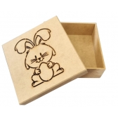 Caixa de Pascoa Coelho com Ovo Bombons Chocolates MDF cru