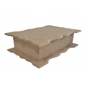 Caixa Porta Jóias Biju 9 Divisórias, Porta Anel Yara MDF cru