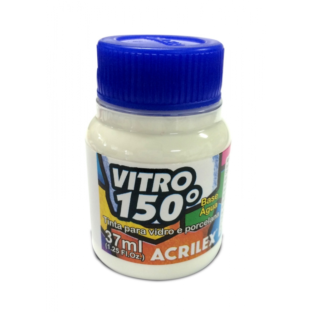Tinta Vitro 150 - 37ml Acrilex Vidro Porcelana Cerâmica - Escolha a Cor - Incolor