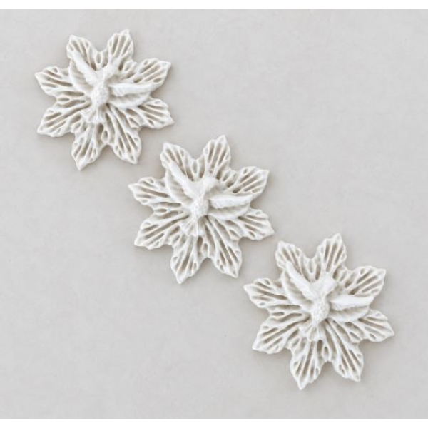 Aplique Espírito Santo com Resplendor em Resina - 3x3cm - 3 unidades