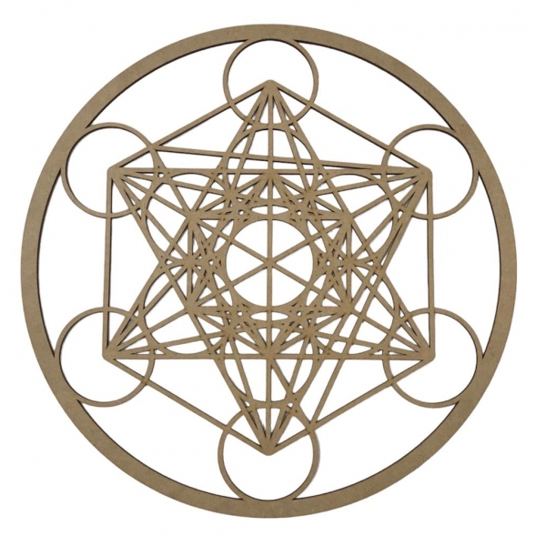 Mandalas Decorativas para Parede 38cm em MDF Cru - Metatron