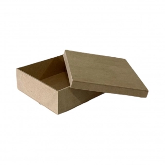 Caixa Quadrada Tampa Sapato 15x15x5 MDF Cru