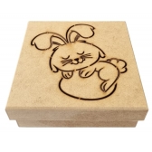 Caixa de Pascoa Coelho no Ovo Bombons Chocolates MDF cru