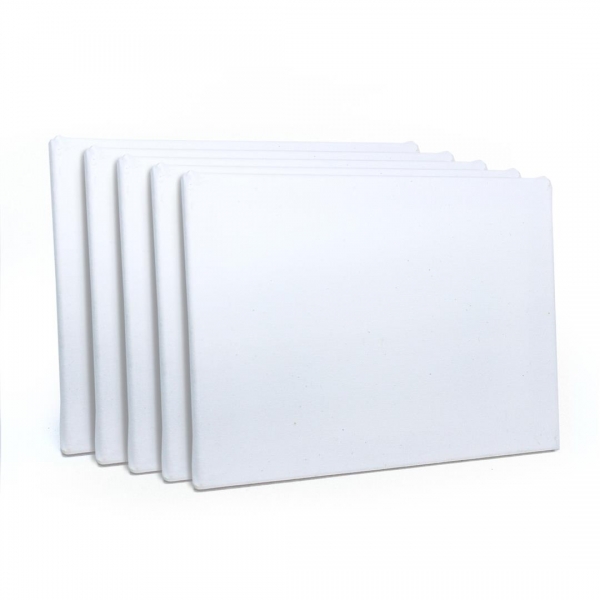 Kit Pintura 5 Telas 15x20 + Mini Cavalete  6 Tintas e Pincel