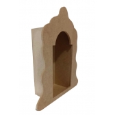 Oratório Ondulado para Santo de 20cm MDF Cru