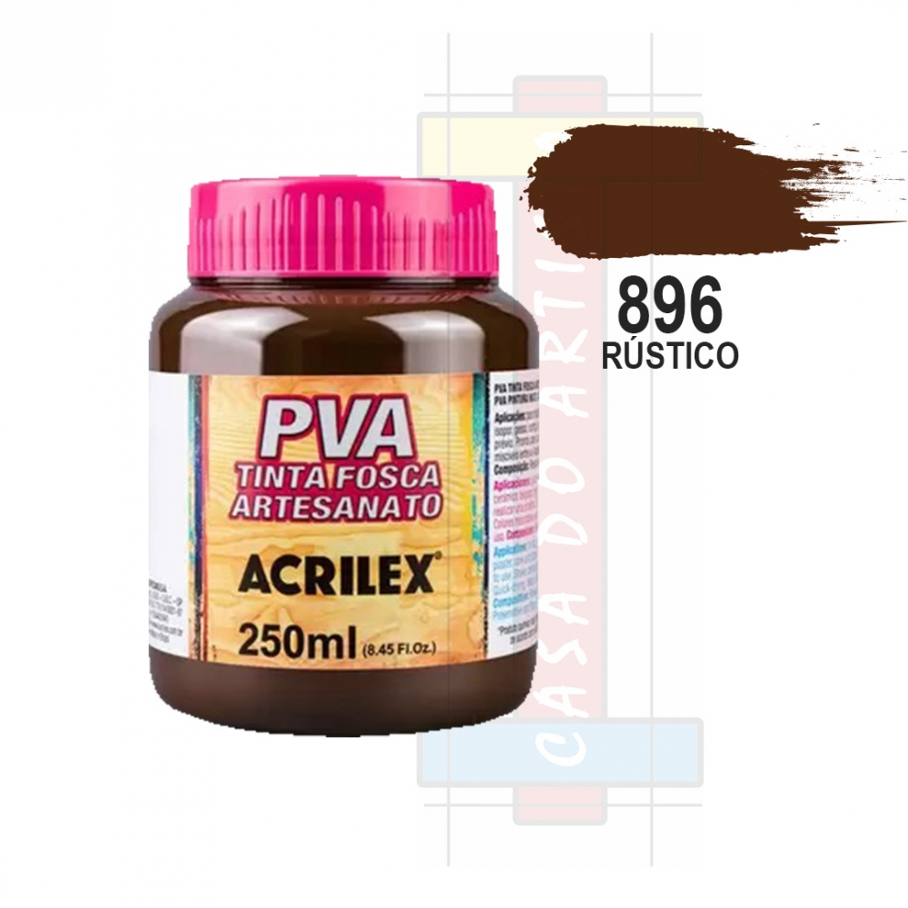 Tinta PVA Fosca Para Artesanato 250ml Acrilex - 896 Rustico