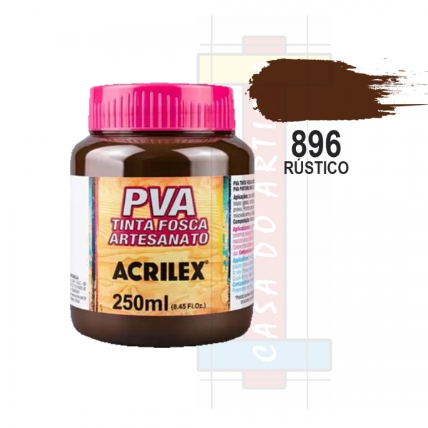 Tinta PVA Fosca Para Artesanato 250ml Acrilex - 896 Rustico