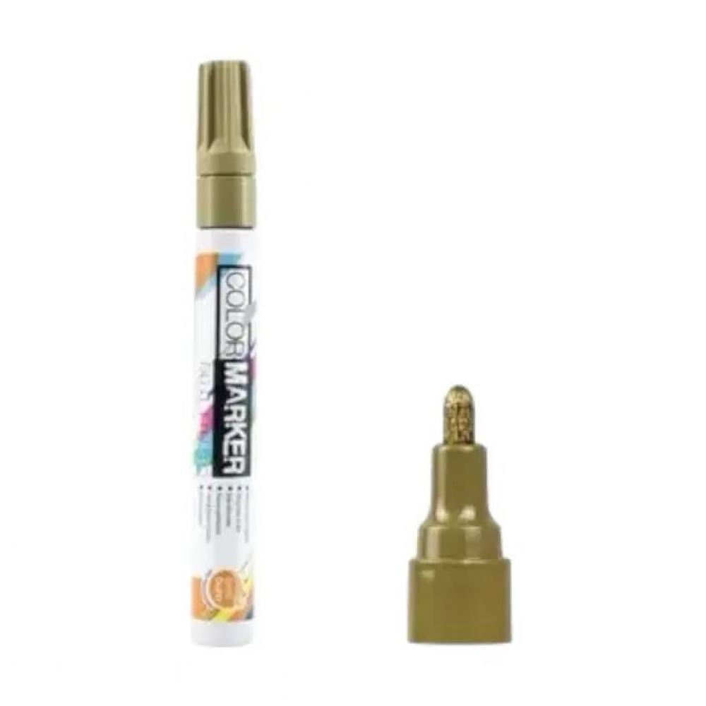 Caneta Dourada para Vidro e Porcelana Color Marker Acrilex