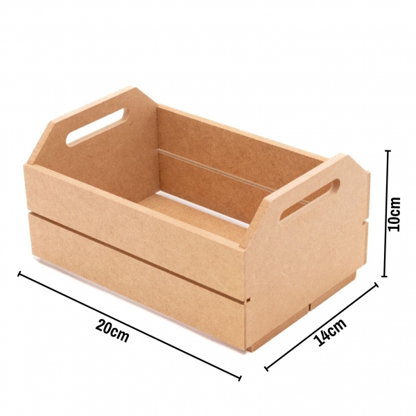 Caixote G p/ Centro de Mesa Lembrança Condimentos MDF cru