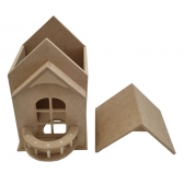 Puxa Saco Casinha c/ Sacada Furo em Baixo MDF Cru Artesanato
