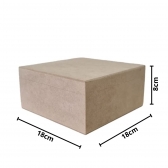 Caixa Porta Chá Quadrado c/ 4 Divisórias MDF cru