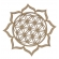 Mandalas Decorativas p/ Apliques ou Parede MDF Cru - Flor da Vida 15cm